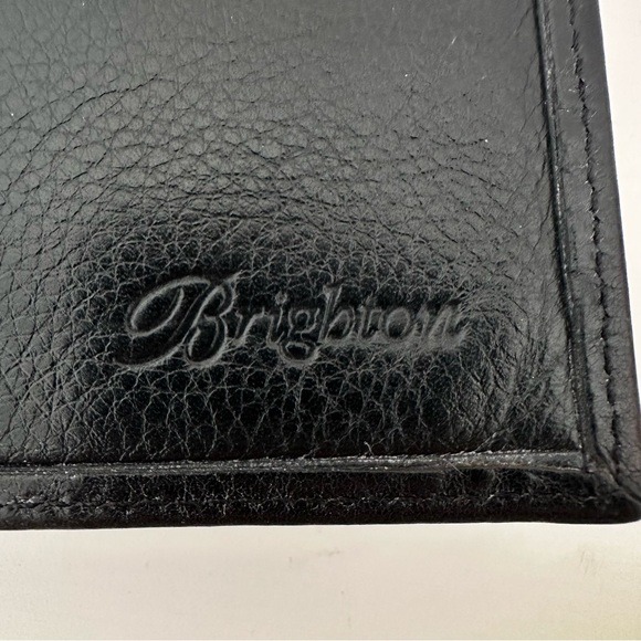 Vintage Brighton Leather Wallet with Brown Crocodile Embossed Flap Silver Buckle - Picture 5 of 10